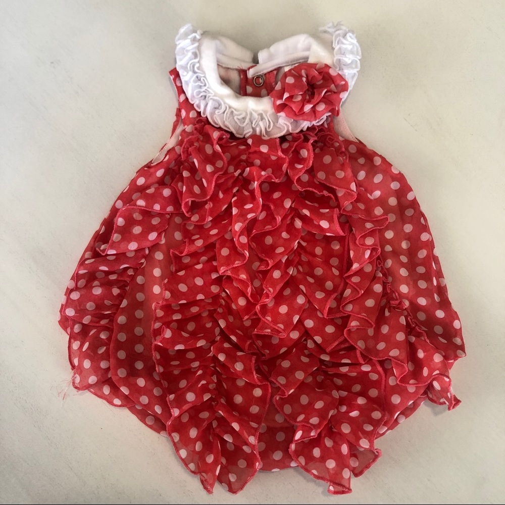Super cute coral polka dot dress